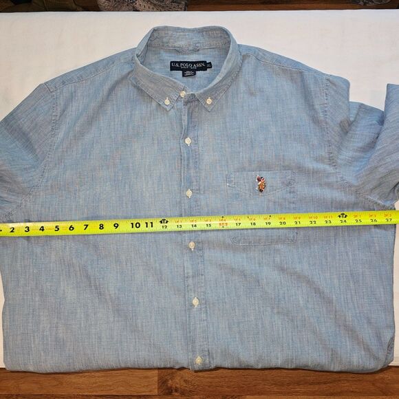 U.S. Polo Assn. Denim Men's Button Up Jean Shirt 100% Cotton sz 2XL - Picture 5 of 8